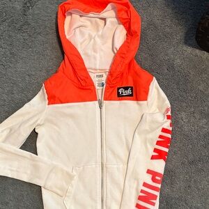 PINK Victoria's Secret Kids Raincoat - Orange and White